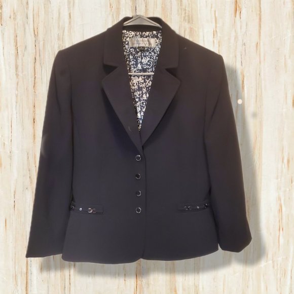 Tahari size 8 Midnight Blue blazer NWT - Picture 1 of 10